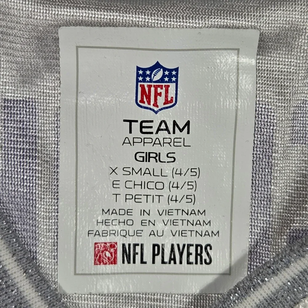 NFL Team Apparel Girls Minnesota Vikings Dalvin Cook 4 Jersey White XS 4/5